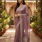 Dusty Pink - Rich Saree with Thread / Stone Embroidery and Blouse Piece - UK stock - 24hr Dispatch - RS2525 VJ - Prachy Creations