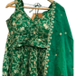 Forest Green - Banarasi Brocade Silky Lehenga Set - Mehndi / Sangeet / Bridesmaids / Weddings / Garba - Size UK 12 (38" Bust) Adjustable to Size 14 - UK Stock - 24h Dispatch - AF2601 02VP26 - Prachy Creations