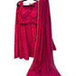 Fuchsia / Magenta - Dupion Silk Lehenga Set - Garba / Dandia , Mehndi / Sangeet / Weddings - Size UK 12 (38" Bust) Adjustable to Size 14 - UK Stock - 24h Dispatch - AF2506 09TY25 - Prachy Creations