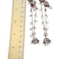Fuchsia Magenta Pink - Medium - Antique Gold Finish Traditional Earrings - Bollywood - Weddings - 15JE62 07R26 - Prachy Creations