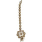 Gold - Antique Gold Finish Medium Size Tika Head Piece - Indian Ladies Fashion Jewellery - AE2432 11Vp24 - Prachy Creations