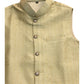 Gold - Banarasi Handloom Brocade Mens Waistcoat - UK Stock- Dispatch in 24 hrs - KCS241105 KK - Prachy Creations