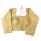 Gold - Dupion Silky Saree blouse with cups, Long Sleeves- 36" to 44" - RNK - R748-Ap - Prachy Creations
