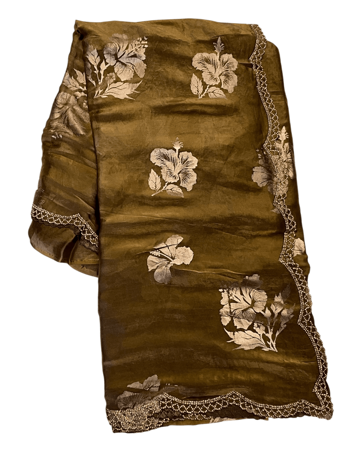 Gold - Floral Printed Blouse Piece - UK stock - 24hr Dispatch - RS2504 VP - Prachy Creations