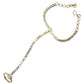 Gold - Gold Finish Panja / Indian Ladies Hand Accessory - Fashion Jewellery - Bollywood - Weddings - AE2443 11Jp24 - Prachy Creations