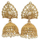 Gold - Medium - Gold Finish Traditional Zhumki Earrings - Bollywood - Weddings - SV2413 T 0724 - Prachy Creations