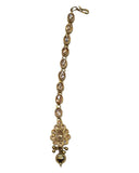 Gold / Neutral - Antique Gold Finish Small Size Tika Head Piece - Indian Ladies Fashion Jewellery - AE2431 11Vp24 - Prachy Creations