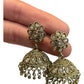 Gold / Neutral - Medium Size Antique Gold Finish Necklace Set - AE2508 H 0525 - Prachy Creations