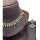 Gold / Neutral / Pearl - Small Size Antique Gold Finish Necklace Set - AE2502 A 0525 - Prachy Creations