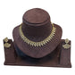 Gold / Neutral / Pearl - Small Size Antique Gold Finish Necklace Set - AE2502 A 0525 - Prachy Creations