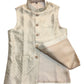Gold - Rich Banarasi Brocade Handloom Brocade Mens Waistcoat - UK Stock- Dispatch in 24 hrs - KCS241108 KP - Prachy Creations