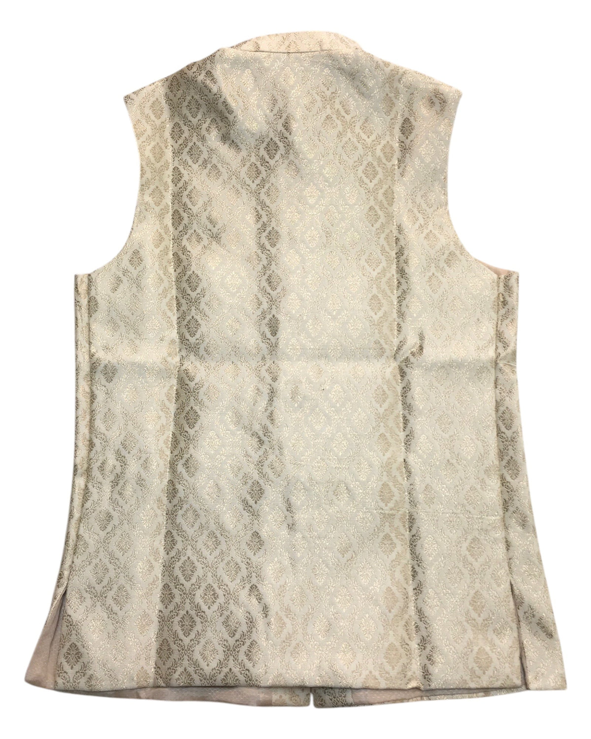 Gold - Rich Banarasi Brocade Handloom Brocade Mens Waistcoat - UK Stock- Dispatch in 24 hrs - KCS241108 KP - Prachy Creations