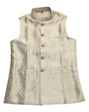 Gold - Rich Banarasi Brocade Handloom Brocade Mens Waistcoat - UK Stock- Dispatch in 24 hrs - KCS241108 KP - Prachy Creations