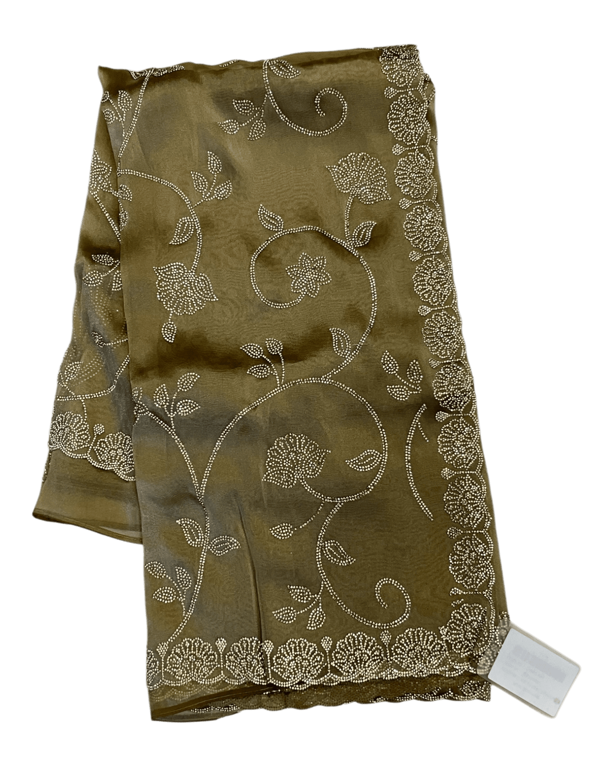 Gold - Rich Saree with Allover Embroidery and Blouse Piece - UK stock - 24hr Dispatch - RS2522 JT - Prachy Creations