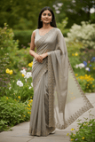Gold - Rich Saree with Stone Work and Blouse Piece - UK stock - 24hr Dispatch - RS2516 TH - Prachy Creations