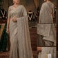 Gold - Saree with Thread / Stone Work and Blouse Piece - UK stock - 24hr Dispatch - SP2613 VY - Prachy Creations