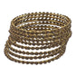 Gold - Set of 8 Stone Bangles - Antique Gold Finish - JAN1208 Kp 0923 - Prachy Creations