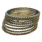 Gold Stone - Antique Gold Finish Bangles Set (Set of 8) - UK stock - SM, M, L, XL JAN3079 08Vp25 - Prachy Creations