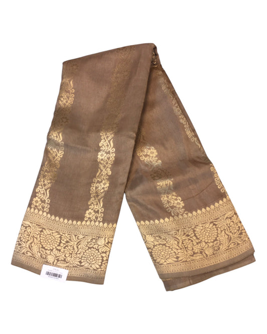 Gold -Traditional Handloom Banarasi Sari / Saree - with Blouse Piece - SN2401 11VJ24 - Prachy Creations