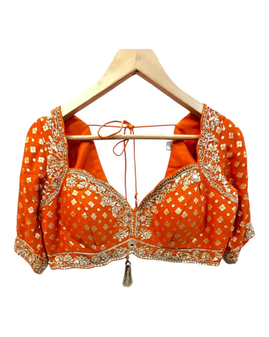 Gorgeous Burnt Orange Lehenga Set - Size 12(38") - UK Stock - 24h Dispatch - OC42133 AP - Prachy Creations