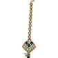 Green - Antique Gold Finish Medium Size Tika Head Piece - Indian Ladies Fashion Jewellery - AE2441 11Vp24 - Prachy Creations