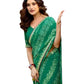 Green - Bandhani Printed - Chiffon Saree with Blouse Piece - KAS-Chuneri 307 10KV25 - Prachy Creations