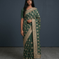 Green - Fancy Party Saree with Blouse Piece - UK stock - 24hr Dispatch - VFU4108 03VA26 - Prachy Creations