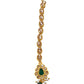 Green - Gold Finish Small Size Tika Head Piece - Indian Ladies Fashion Jewellery - AE2433 11Vp24 - Prachy Creations