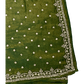 Green - Rich Saree with Stone Work Border and Blouse Piece - UK stock - 24hr Dispatch - RS2501 TH - Prachy Creations