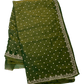 Green - Rich Saree with Stone Work Border and Blouse Piece - UK stock - 24hr Dispatch - RS2501 TH - Prachy Creations