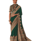 Green - Traditional Block Printed Dupion Silky Saree with Blouse Piece - UK Stock - 2/3 days Delivery 12KC25 K911 - Prachy Creations