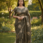Grey - Floral Printed Blouse Piece - UK stock - 24hr Dispatch - RS2504 VP - Prachy Creations