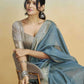 Grey - Handloom -Cotton Silky Banarasi Saree with Blouse Piece - SHISLI960006 10KT25 - Prachy Creations