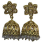 Grey - Small - Antique Finish Traditional Zhumki Earrings - Bollywood - Weddings - SV2406 J 0724 - Prachy Creations