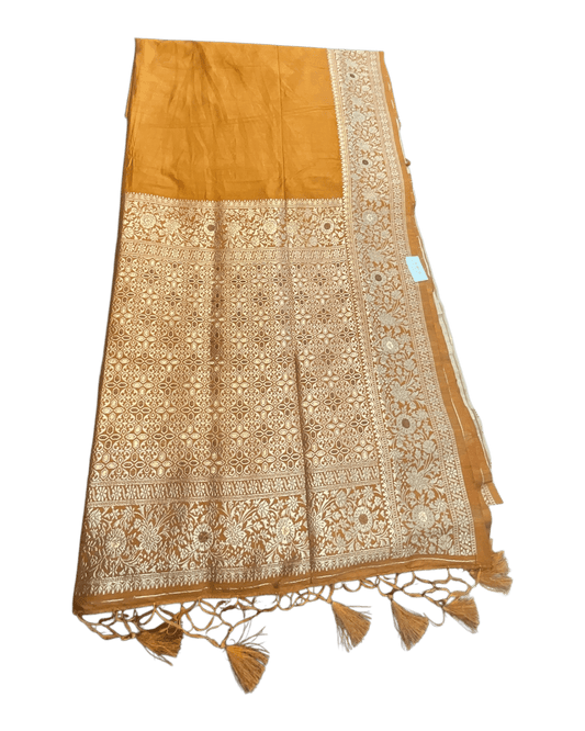Haldi / Mustard Yellow 1 - Traditional Handloom Saree with Blouse Piece - UK stock - 24hr Dispatch - SP2630 KP - Prachy Creations