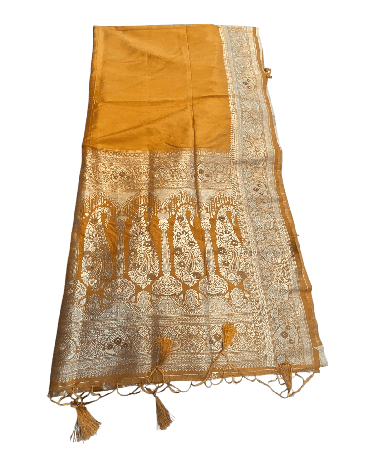 Haldi / Mustard Yellow 2 - Traditional Handloom Saree with Blouse Piece - UK stock - 24hr Dispatch - SP2630 KP - Prachy Creations