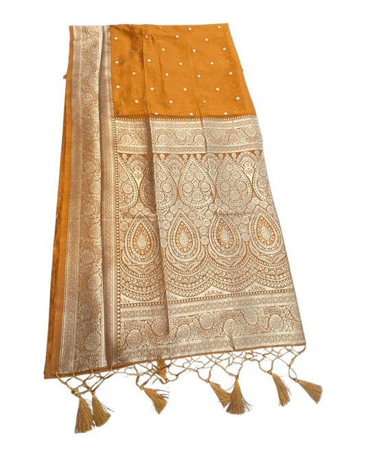 Haldi / Mustard Yellow 3 - Traditional Handloom Saree with Blouse Piece - UK stock - 24hr Dispatch - SP2630 KP - Prachy Creations
