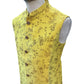Haldi Yellow - Rich Brocade - Mens Traditional Waistcoat - UK Stock - VNS-JKT01 10KK25 - Prachy Creations