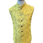 Haldi Yellow - Rich Brocade - Mens Traditional Waistcoat - UK Stock - VNS-JKT01 10KK25 - Prachy Creations