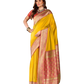 Haldi Yellow - Traditional Silky Handloom Banarasi Saree with Blouse Piece - 12KH25 RP392 - Prachy Creations