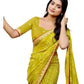 Henna Green - Bandhani Printed - Chiffon Saree with Blouse Piece - KAS-Chuneri 304 10KV25 - Prachy Creations