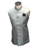 Ice / Light Blue - Rich Suiting Material Mens Indian Waistcoat - Amazing Fit - Great Quality - YD2417 KC 0824 - Prachy Creations