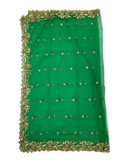 Ladies Net Dupatta / Scarf with Gold Embroidered Border - Mix N Match -  ASM2301 Pp0723