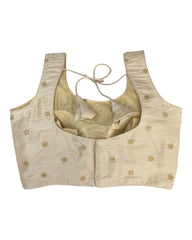 Light Gold - Dupion Silk Saree / Lehenga blouse - With Cups - Margin to loosen - UK Stock - AF2336 A 0623