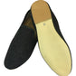 Black - Very comfortable Self Woven Loafer style Mojri - Indian Mens shoes - Mojari, Khossay -  YD2305 C