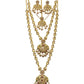 Multi - Gold Finish Double Necklace set - Bollywood - Weddings - MSK35 VT 0523