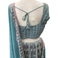 Blue Chiffon Lucknow Lehenga Set - UK Stock - 24h Dispatch - AF2326 TP 0523