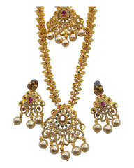 Multi - Gold Finish Double Necklace set - Bollywood - Weddings - MSK38 VT 0523