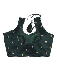 Teal - Silky Saree / Lehenga blouse - With Cups - Margin to loosen - UK Stock - AF2333 H 0623