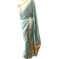 Sky Blue - Banarasi Handloom Saree with Blouse piece  - SA173 TH -0523